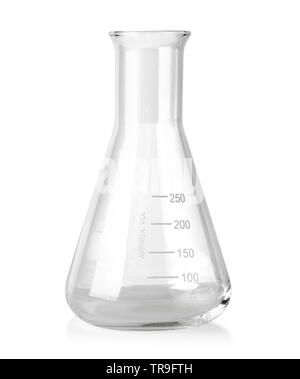 Flask   empty isolated on white with clipping path Stock Photo