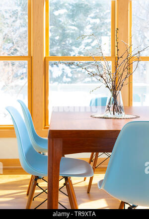 MID CENTURY DINING ROOM Stock Photo