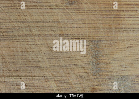 Macro image of textures of a used bamboo chopping board Stock Photo