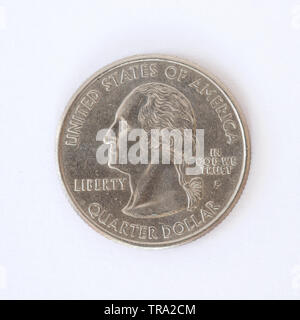 U.S. ¼ Dollar 'Washington Quarter' Coin - 2002 Stock Photo