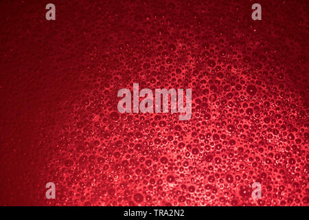 Abstract Dark Red Bubbles Horizontal in soapy water Stock Photo