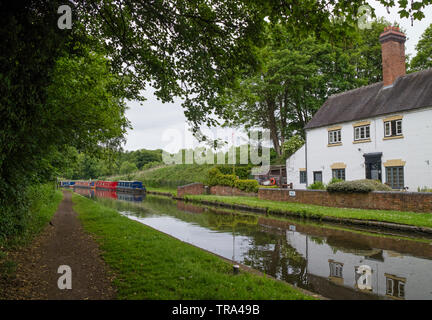 Staffordshire and Worcestershire Canal at Stourton Junction nr Kinver, Staffordshire, England, UK Stock Photo