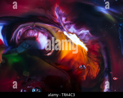 Abstract background, various pigments and dyes create a rich texture, blurred color background, Stock Photo