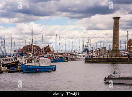 A scenic view of the marina at Hartlepool in the north east of England Stock Photo