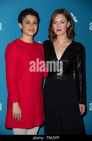 HEMEL HEMPSTEAD - ENGLAND - MAY 31 2019: Alia Shawkat and Holliday Grainger attend the Animals European premiere at the Sundance Film Festival, Pictur Stock Photo