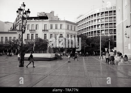 Mitropoleos square, Athens Greece Stock Photo