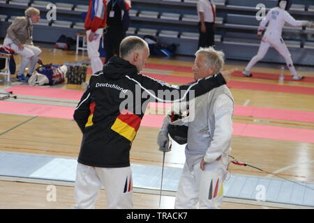 Championnat d'Europe d'escrime Vétérans à COGNAC (Charente) Stock Photo