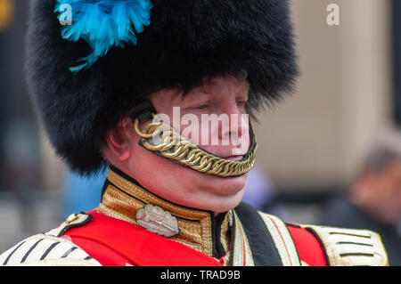 Glasgow, Scotland, UK. 1st June, 2019. Members taking part in the City of Glasgow Campsie Branch Club Apprentice Boys of Derry         Procession through the streets of the city from Holland Street to Glasgow Green including the laying of wreaths at the Cenotaph in George Square. Credit: Skully/Alamy Live News Stock Photo