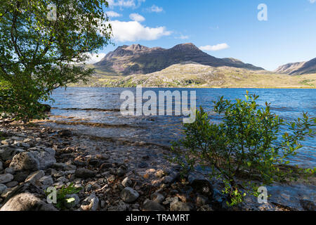 Loch Maree and Slioch in the Northwest Highlands of Scotland. 27 May 2019 Stock Photo