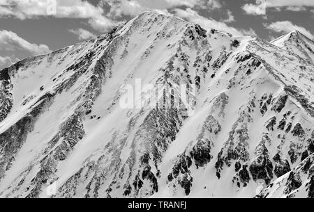 Beautiful high altitude alpine landscape with snow capped peaks, Rocky Mountains, Colorado Stock Photo