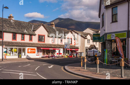 A street scene in Keswick in the Lake District National Park,Cumbria,England,UK Stock Photo
