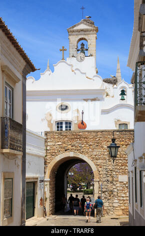 Portugal, Algarve, Faro, Arco da Vila, Stock Photo