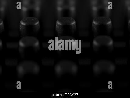 Macro image of the nodules of a black rubber coin mat Stock Photo