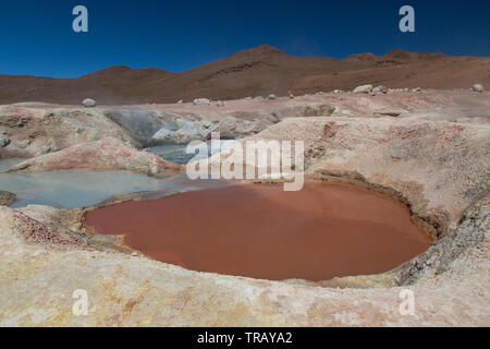 Ojos de Manana geological area in the Bolivian Altiplano Stock Photo