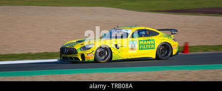 Oschersleben, Germany, April 27, 2019: Mercedes-AMG GT4 by Leipert Motorsport driven by Luca Trefz during ADAC GT4 Stock Photo