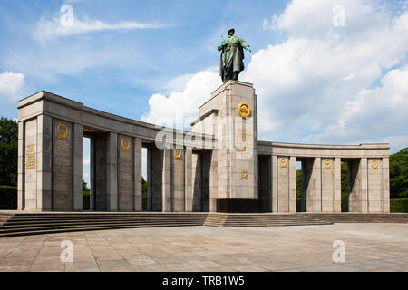 Soviet War Memorial in Tiergarten, Berlin, Germany Stock Photo
