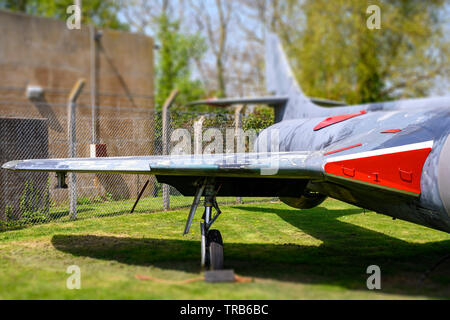 Hawker Hunter Cold War fighter jet Stock Photo