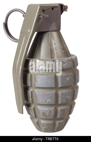 smoke hand grenade isolated on white background Stock Photo - Alamy