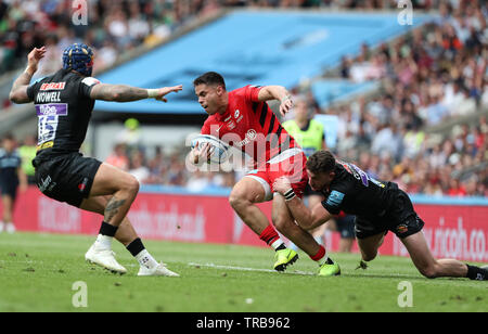 01.06.2019 Twickenham, England.   during the Premiership Final 2019 game between Exeter Rugby and Saracens rfc.   © Phil Hutchinson/Alamy Stock Photo