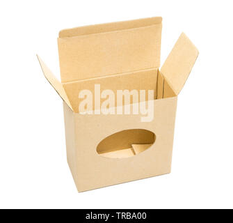 Cardboard box isolated on white background Stock Photo