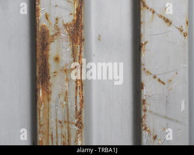 Rust on the iron wall Stock Photo