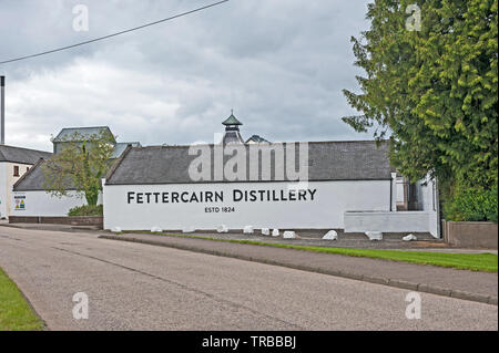 Fettercairn malt whisky distillery building, Fettercairn, Aberdeenshire, Scotland, UK, Stock Photo