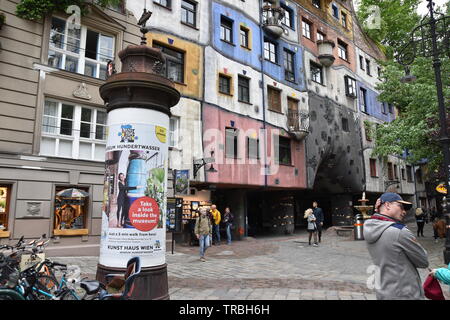 Hundertwasserhaus vienna Stock Photo