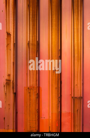 Weathered and Textural Orange Metal Stock Photo