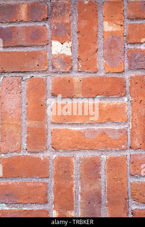 Close Up Cross Hatch Pattern Brick Wall Stock Photo