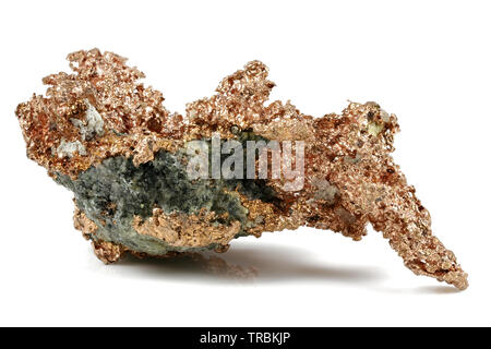 native copper from the USA isolated on white background Stock Photo