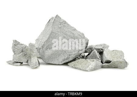 99.9% fine molybdenum isolated on white background Stock Photo