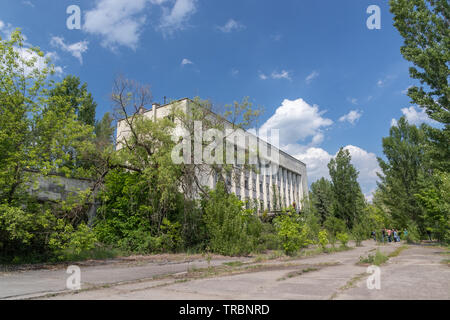 Abandoned  city of Pripyat near the former Chernobyl nuclear power plant, Chernobyl Exclusion Zone, Ukraine Stock Photo