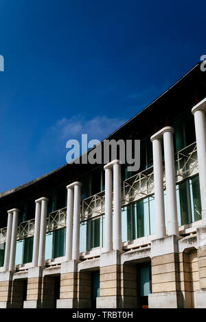 Exterior of curved building by the Lloyds amphitheatre on the harbourside in Bristol, Gloucestershire, England, UK Stock Photo