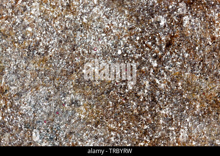 A section of rock composed of sparkly mica and quartz crystal with a light  dusting of lichen moss as a background Stock Photo - Alamy