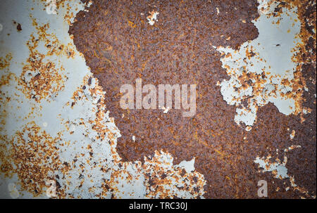 old wall metal rusty steel peeling texture background Stock Photo