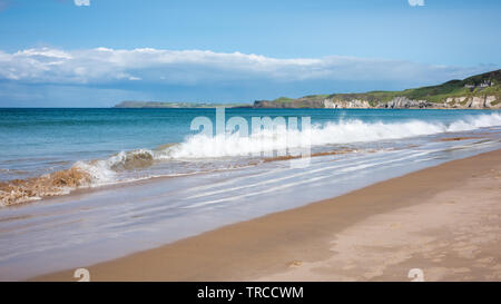 The scenic White Rocks beach along the Causeway Coast, County Antrim, Northern Ireland Stock Photo