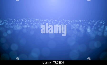 blue particle wave bokeh background and texture, illustration particles selective focus wave Stock Photo
