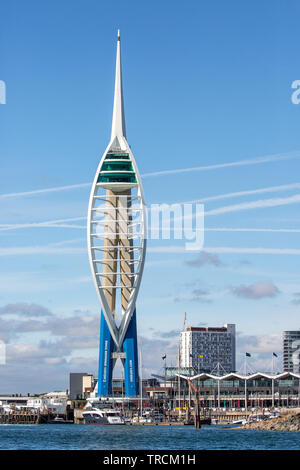 The Spinnaker Tower at Gunwharf Quays in Portsmouth, Hampshire, UK Stock Photo