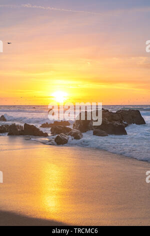 Beautiful sunset along the Big Sur, California coastline. Stock Photo