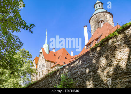Czocha Castle from outside, lower silesian voivodeship. Landmarks in Poland. Stock Photo