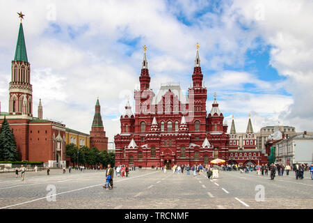 The State Histiorical Museum at Red Square established in 1872, Moscow Russian Federation Stock Photo