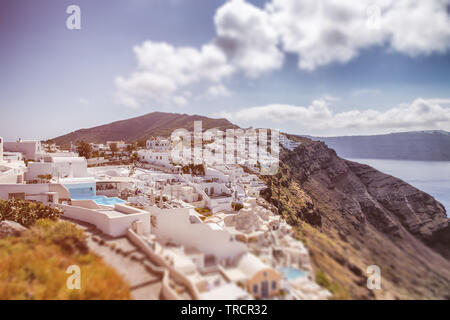 View of Oia Santorini, Greece Stock Photo