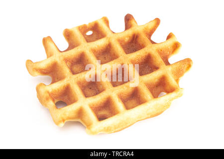 Classic Belgian Waffles Isolated on a White Background Stock Photo