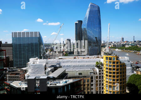 One Blackfriars building skyline view of cityscape from the Tate Modern extension in South London England UK Europe EU  KATHY DEWITT Stock Photo