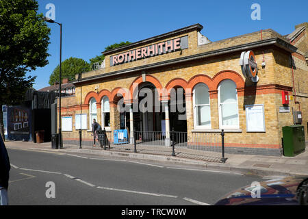 Rotherhithe underground tube station in South London England UK KATHY ...