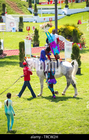 Johannesburg, South Africa - October 08 2011: Equestrian Show Jumping and Horse Riding display Stock Photo