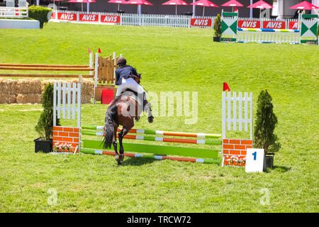 Johannesburg, South Africa - October 08 2011: Equestrian Show Jumping and Horse Riding display Stock Photo