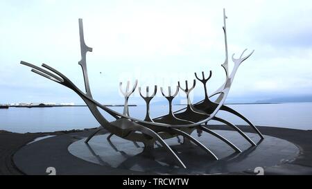 The Sun Voyager statue Stock Photo