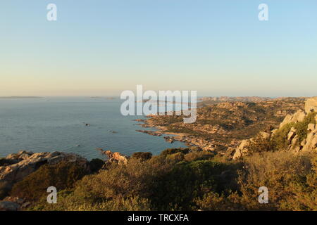 Beach view of La Maddalena, a little island in Northen Sardinia (Italy). Summer time, beautiful weather and water. Stock Photo