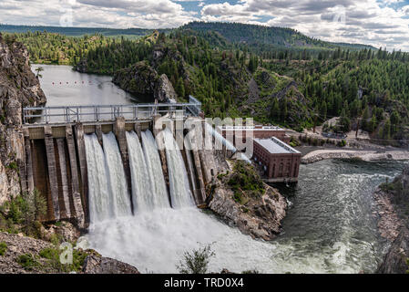 Long Lake Dam On The Spokane River Stock Photo